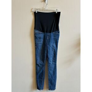 GOOD AMERICAN Good Legs Maternity Skinny Jeans Sz 6/28 Over Belly Full Panel
